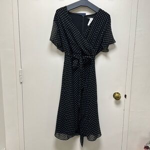 Black and white te polka dot dress